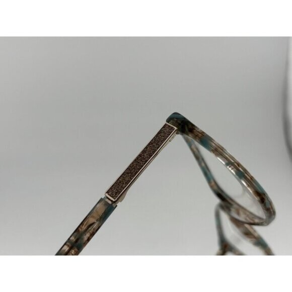 DELANCY DEL 150 BLUE 54-16-140 Blue Brown Marble Glitter Plastic Glasses Frames - Picture 4 of 9